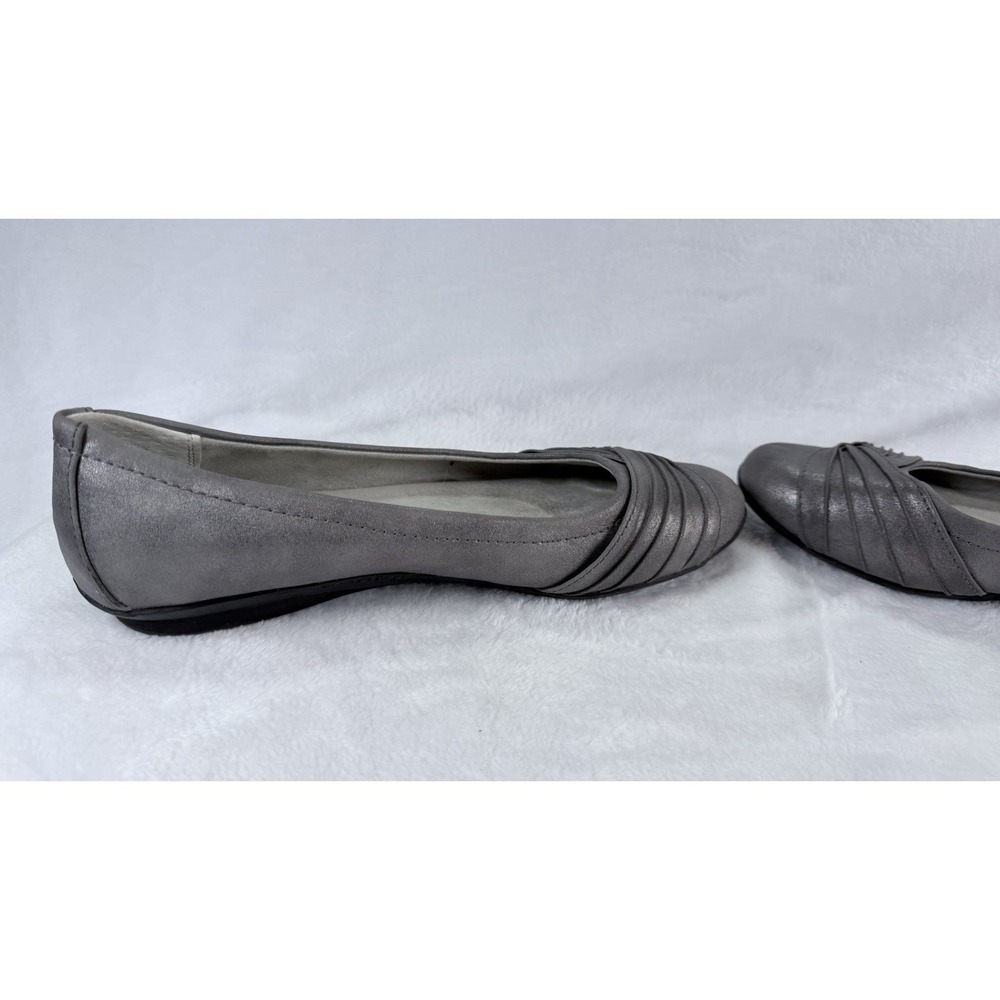 Cliffs By White Mountain Shoes Womens 8 Clara Ballet Flats Black Pewter Gray Lot - Picture 11 of 13
